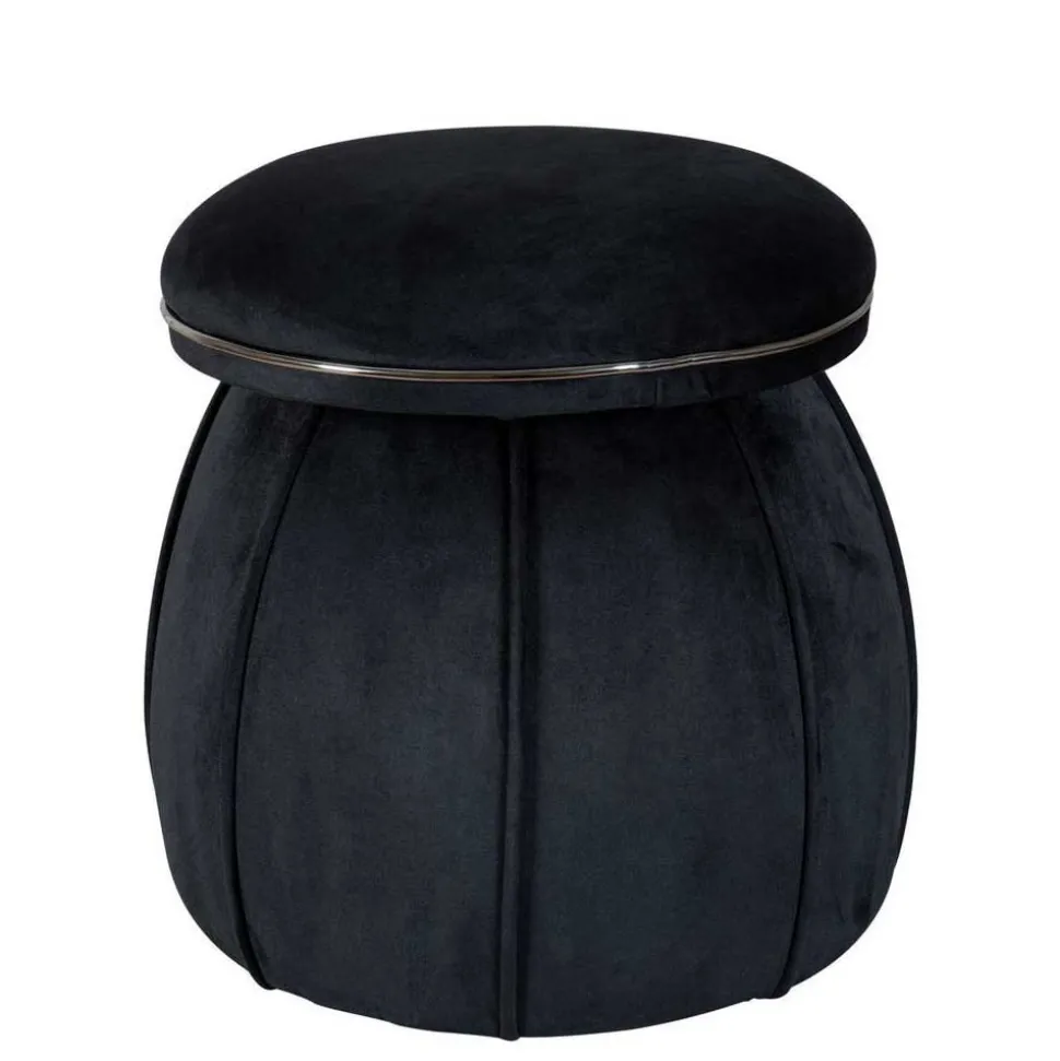Hocker in Schwarz mit Dunkelgrau - Paladion