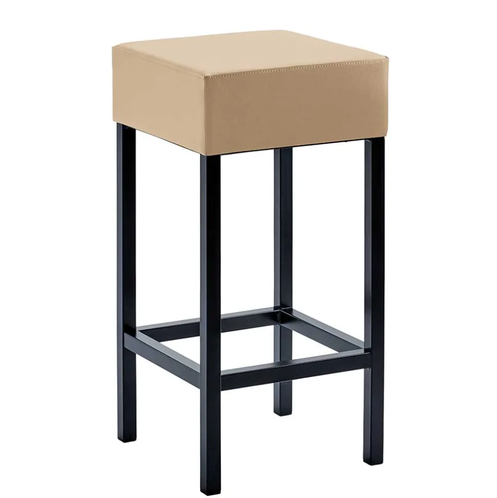 Hoher Hocker in Beige & Schwarz - Daspony