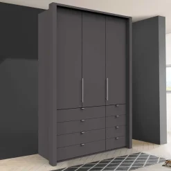 Hoher Schlafzimmer Schrank in Braun - Sitanio