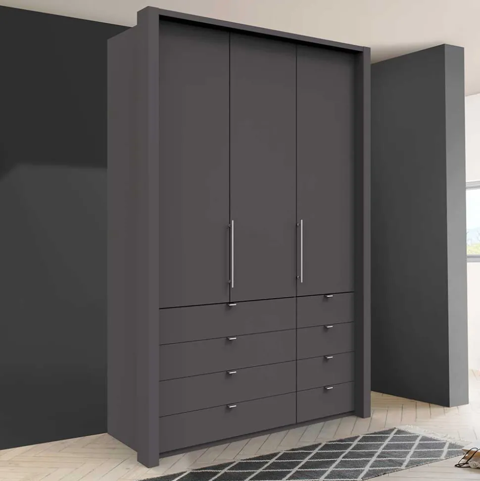 Hoher Schlafzimmer Schrank in Braun - Sitanio