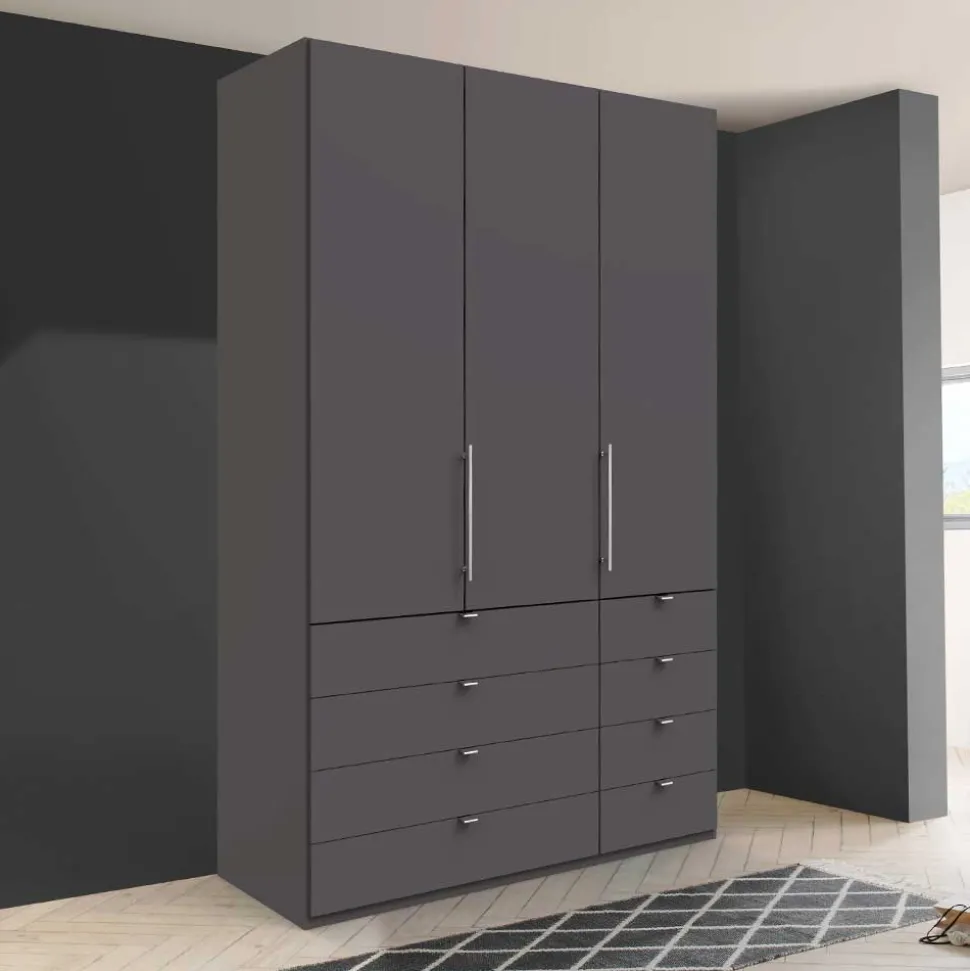 Hoher Schlafzimmer Schrank in Braun - Sitanio