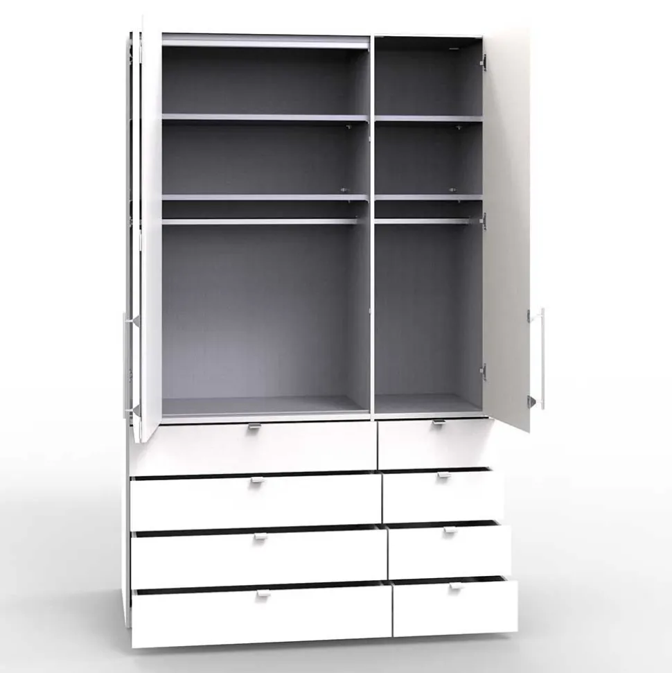Hoher Schlafzimmer Schrank in Braun - Sitanio