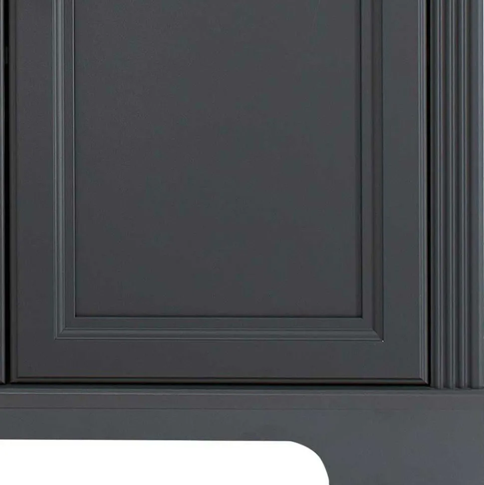 Hohes Sideboard in Dunkelgrau & Eiche - Joe
