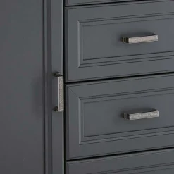 Hohes Sideboard in Dunkelgrau & Eiche - Joe