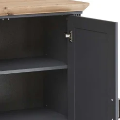 Hohes Sideboard in Dunkelgrau & Eiche - Joe