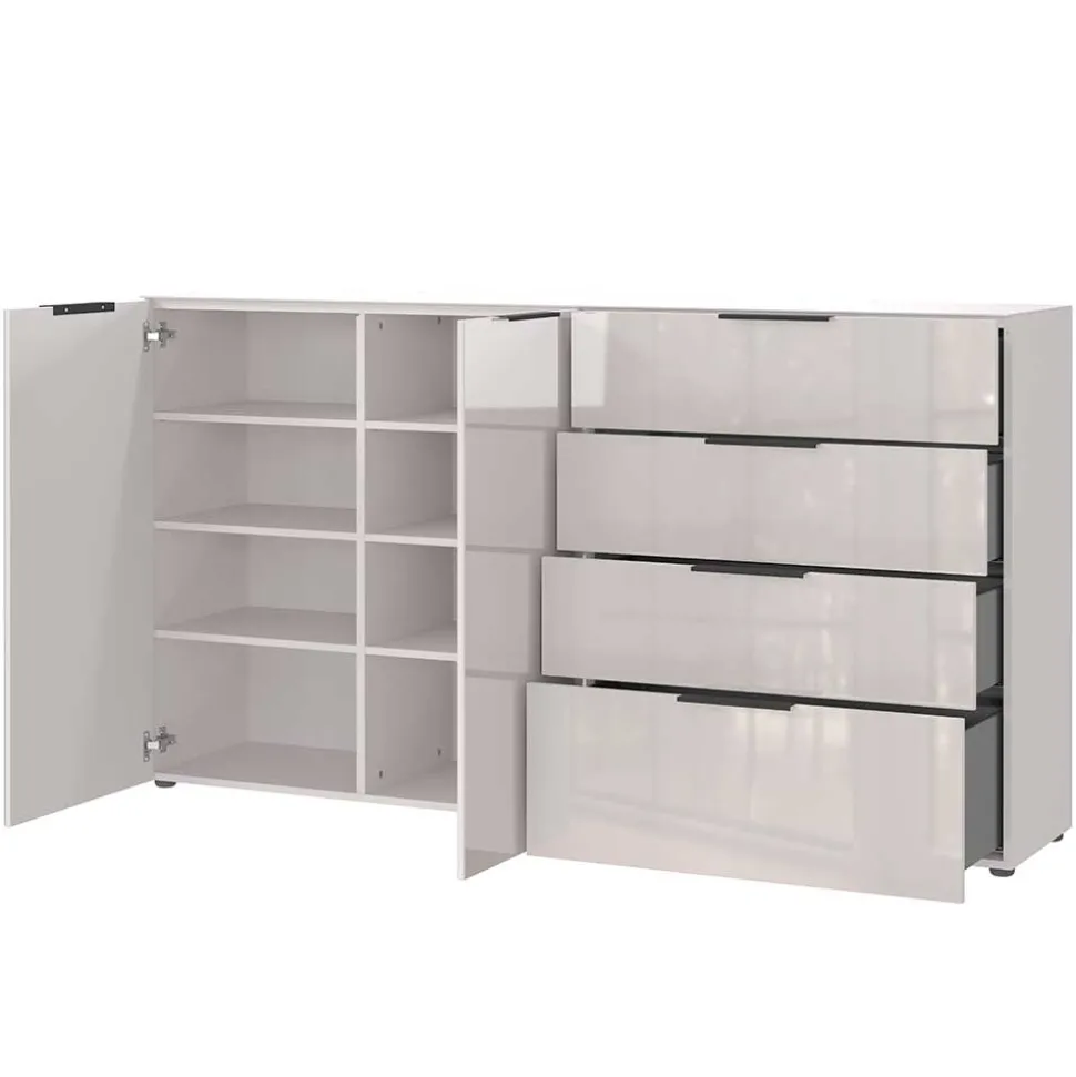 Hohes Sideboard in Hellgrau - Aquara