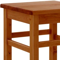 Holz Barhocker aus Kiefer in Bernstein - Zytras