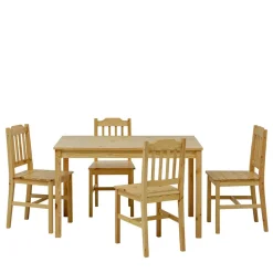 Holz Essgruppe mit vier Sitzplätzen - Sortho (fünfteilig)