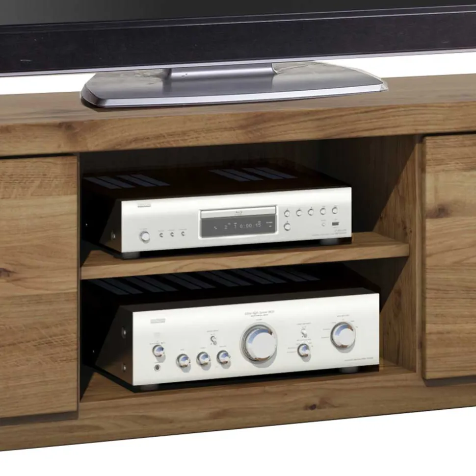 Holz Fernseher Unterschrank aus Wildeiche - Maila