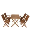 Holz Garten Sitzgruppe klappbar - Palma (fünfteilig)