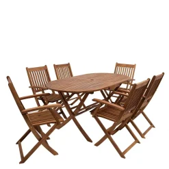 Holz Gartenmöbel klappbar - Tarina (siebenteilig)