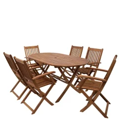Holz Gartenmöbel klappbar - Tarina (siebenteilig)