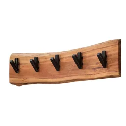 Holz Hängegarderobe mit Baumkante - Isnios
