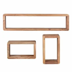 Holz Hängeregal Set Drolivio im Stil modern (dreiteilig)