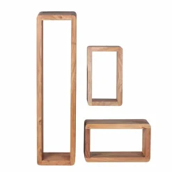 Holz Hängeregal Set Drolivio im Stil modern (dreiteilig)