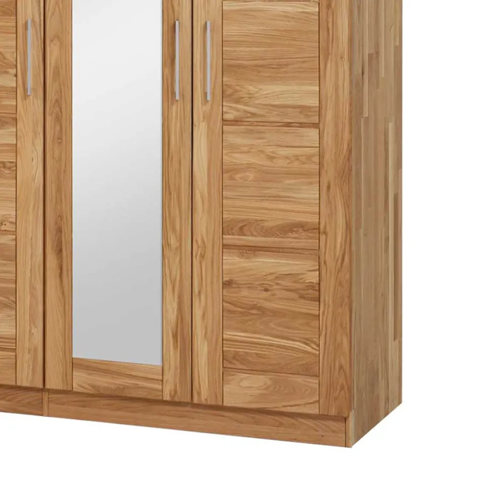 Holz Kleiderschrank Cranos aus Wildeiche