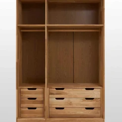 Holz Kleiderschrank Cranos aus Wildeiche
