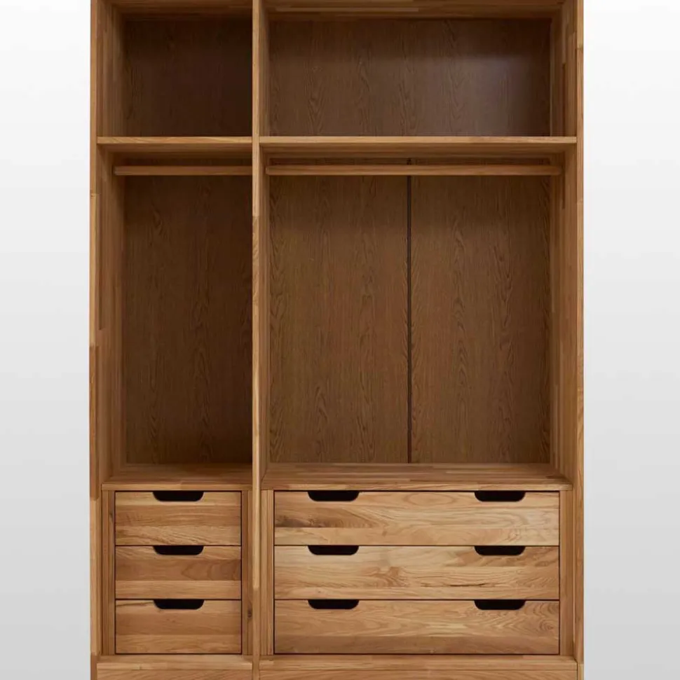 Holz Kleiderschrank Cranos aus Wildeiche