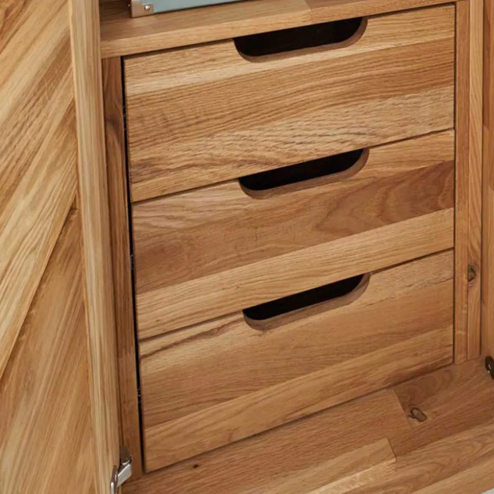 Holz Kleiderschrank Cranos aus Wildeiche