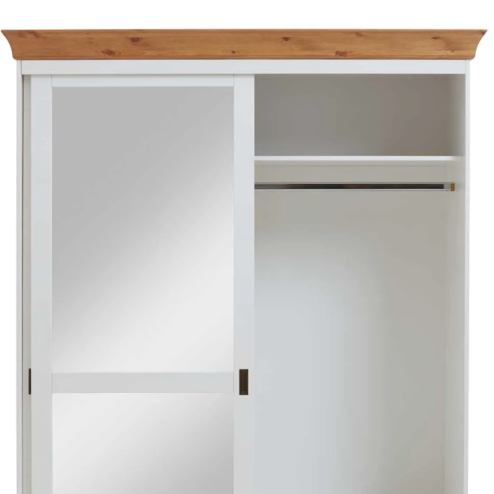 Holz Schrank mit Schiebetüren & Spiegel - Sibiuta