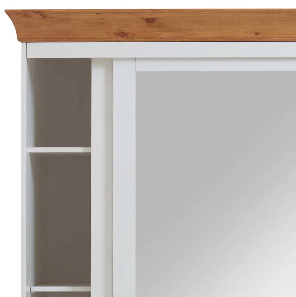 Holz Schrank mit Schiebetüren & Spiegel - Sibiuta