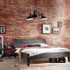Holzbett aus Akazie in Grau Antik Finish - Jasefiana
