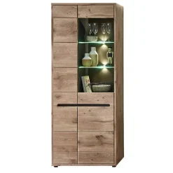 Holzoptik TV Anbauwand Set - Zelio (dreiteilig)