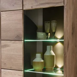 Holzoptik Wohnwand in Wildeiche - Zelio (dreiteilig)