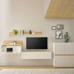 Home Office Wohnwand Set - Nonessia (vierteilig)