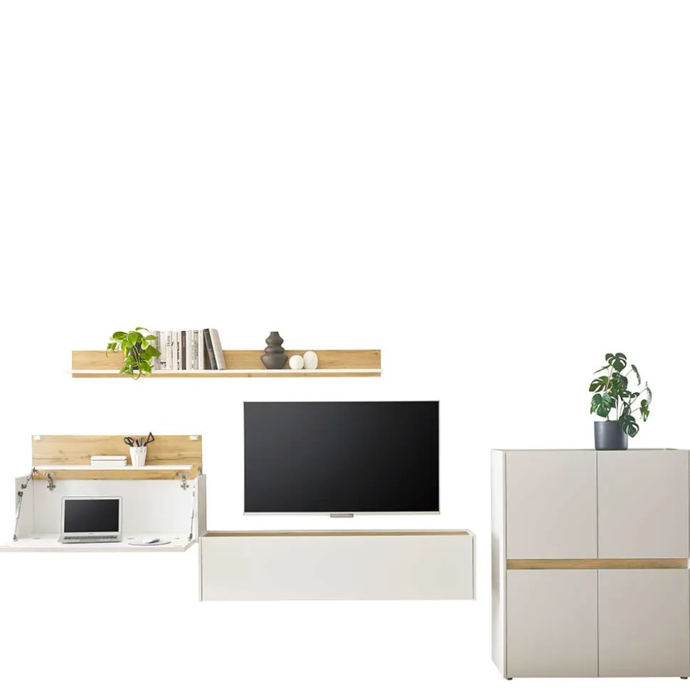 Home Office Wohnwand Set - Nonessia (vierteilig)
