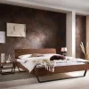Industrial Bett aus Nussbaum massiv - Bluesa