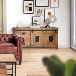 Industrial Design Anrichte aus Mangoholz - Semian