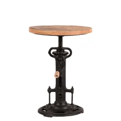 Industrial Design Hocker mit Kurbel höhenverstellbar - Sevila
