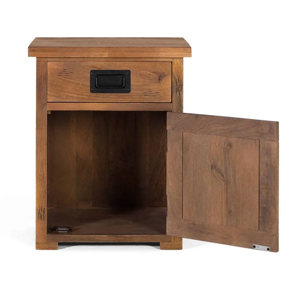 Industrial Design Nachtkommode aus Mangoholz - Semian