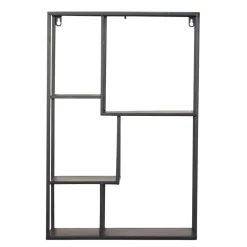 Industrial Hängeregal in Schwarz - 40x60x12 cm - Limburg