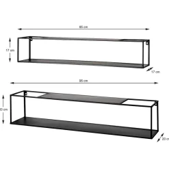 Industrial Hängeregal Set - Estrello (zweiteilig)