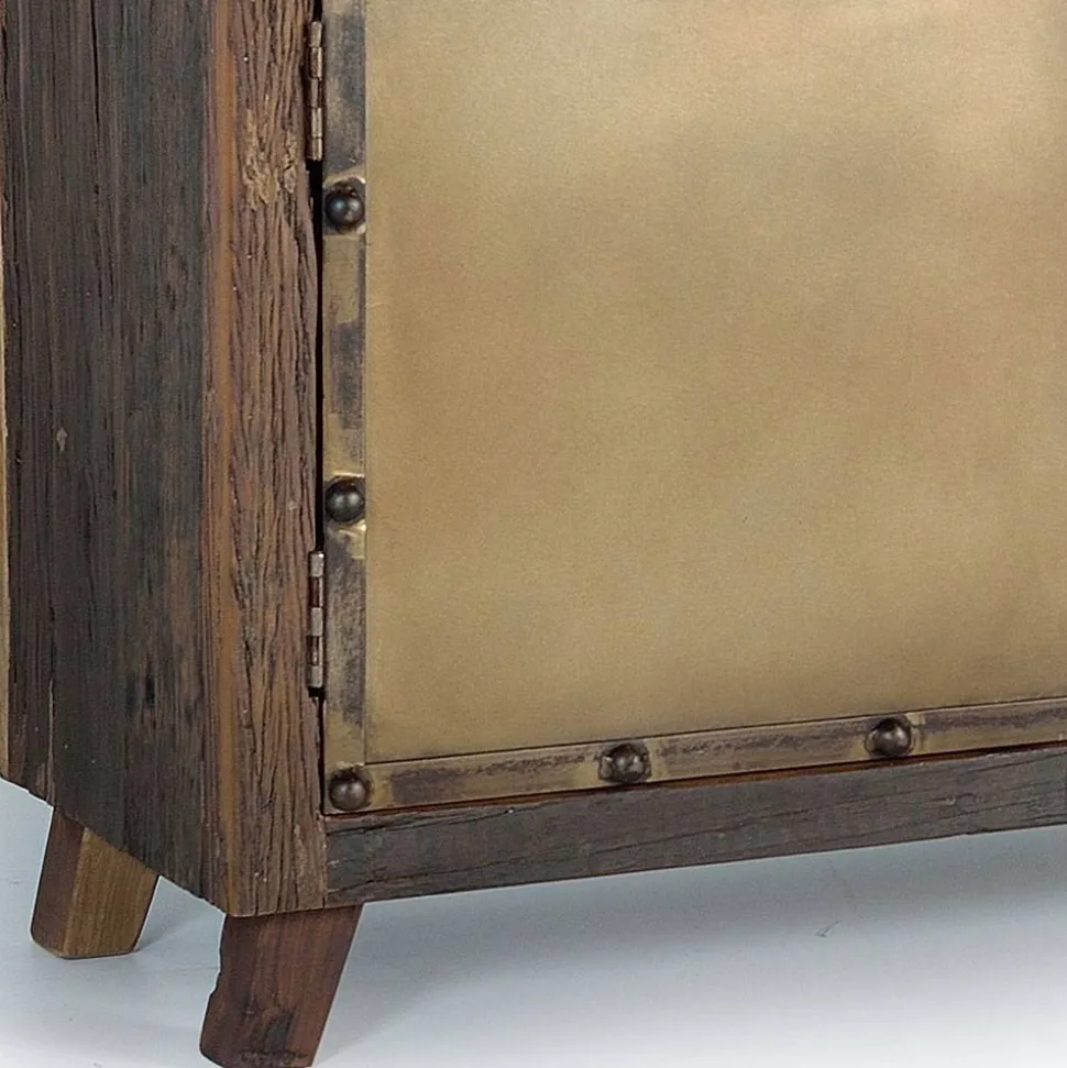 Industrial Sideboard aus Altholz und Metall - Stock