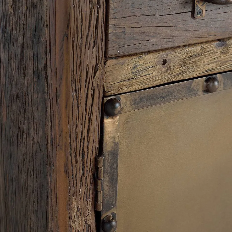 Industrial Sideboard aus Altholz und Metall - Stock