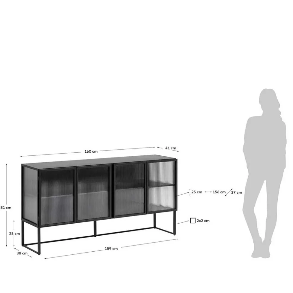 Industrial Sideboard aus Glas - Folio
