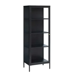 Industrial Vitrine aus Metall in Schwarz - Sitra
