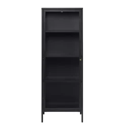 Industrial Vitrine aus Metall in Schwarz - Sitra