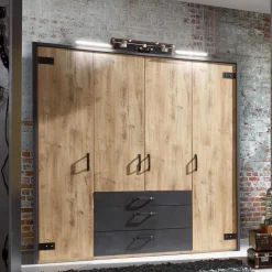 Industry Kleiderschrank mit 200 cm Breite - Bram