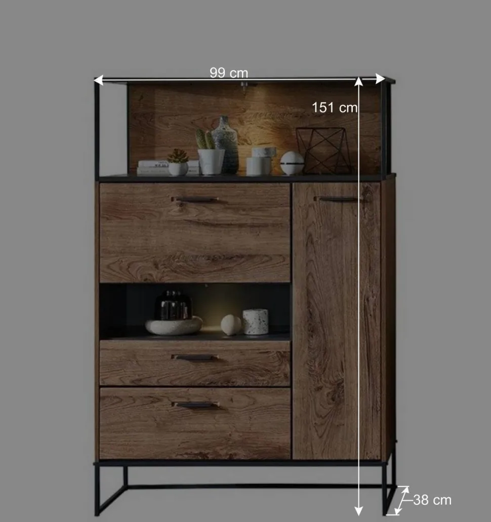Industry TV Board & Highboard Set - Xindus (zweiteilig)