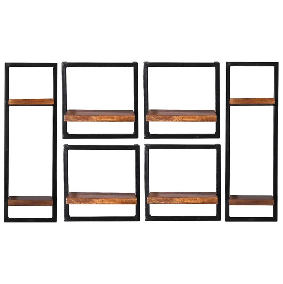 Industry Wandboards aus Altmetall - Mendoza (sechsteilig)