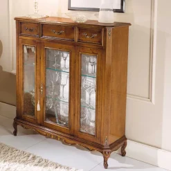 Italienischer Vitrinenschrank 107x100x46 cm - Carlenna II