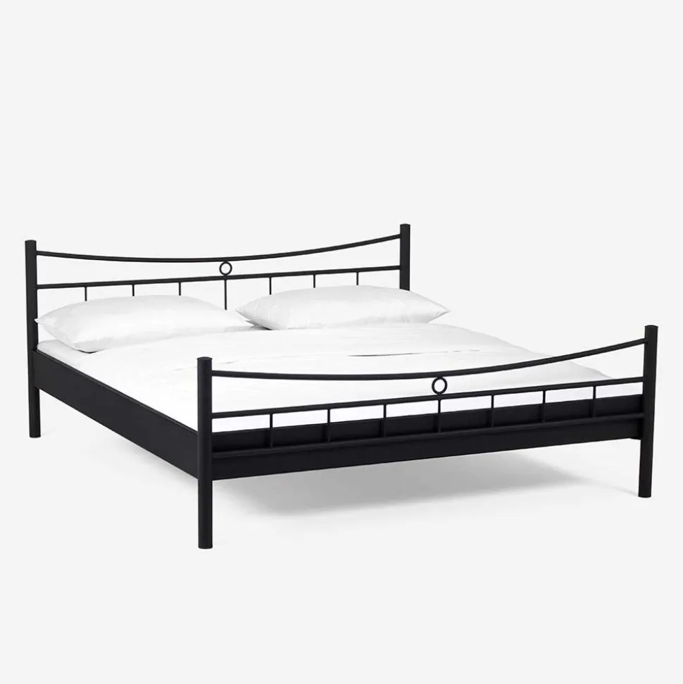 Jugendbett Lioberta aus schwarzem Metall (zweiteilig)