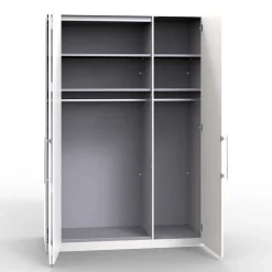 Jugendzimmer Kleiderschrank mit Spiegel & Glas Weiß - Empresian