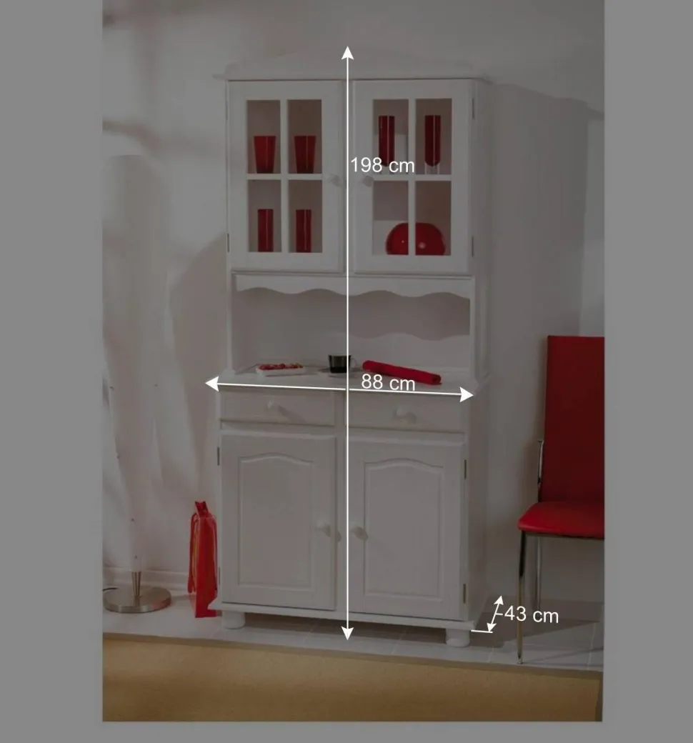 Küchen-Buffetschrank Nanini in Weiß