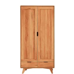 Kernbuche Kleiderschrank mit 2 Türen - Junola
