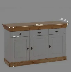 Kiefer Esszimmer Sideboard Sibiuta in Weiß